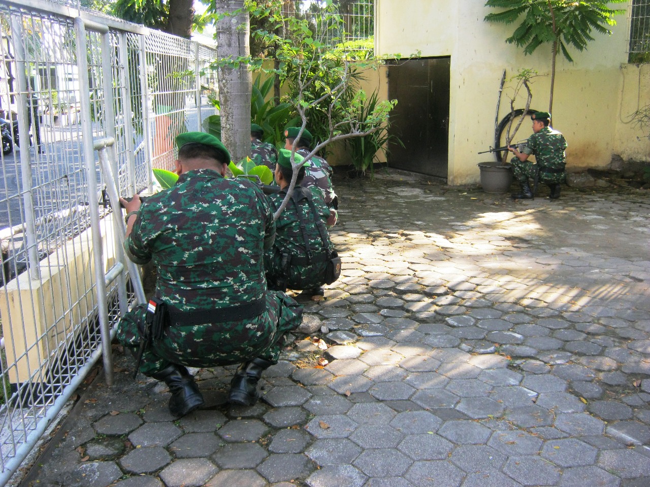 Kodim 0719/Jepara Melaksanakan Latihan Pengamanan Antisipasi Terorisme